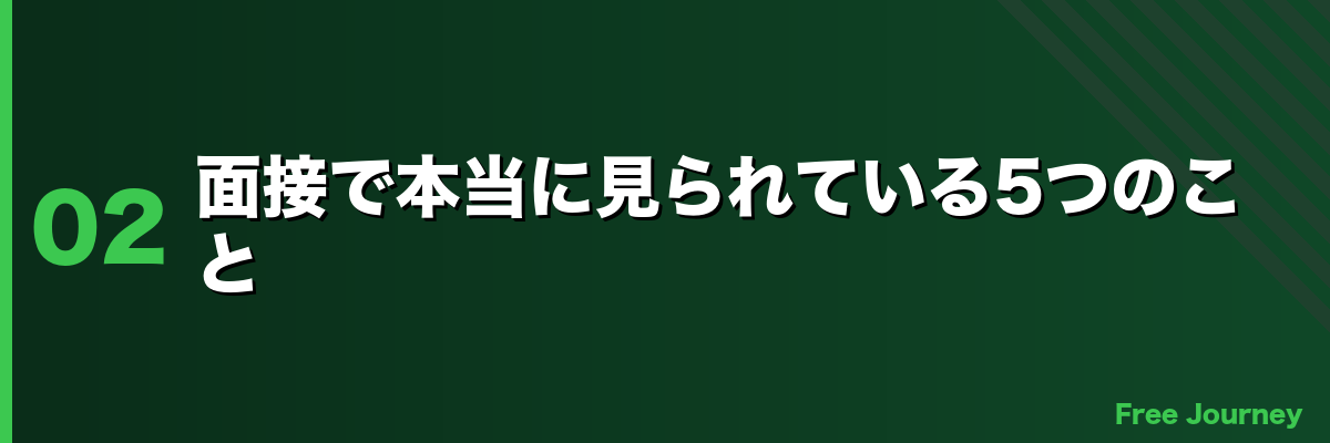 面接で本当に見られている5つのこと