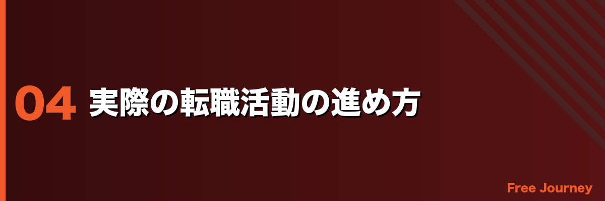 実際の転職活動の進め方